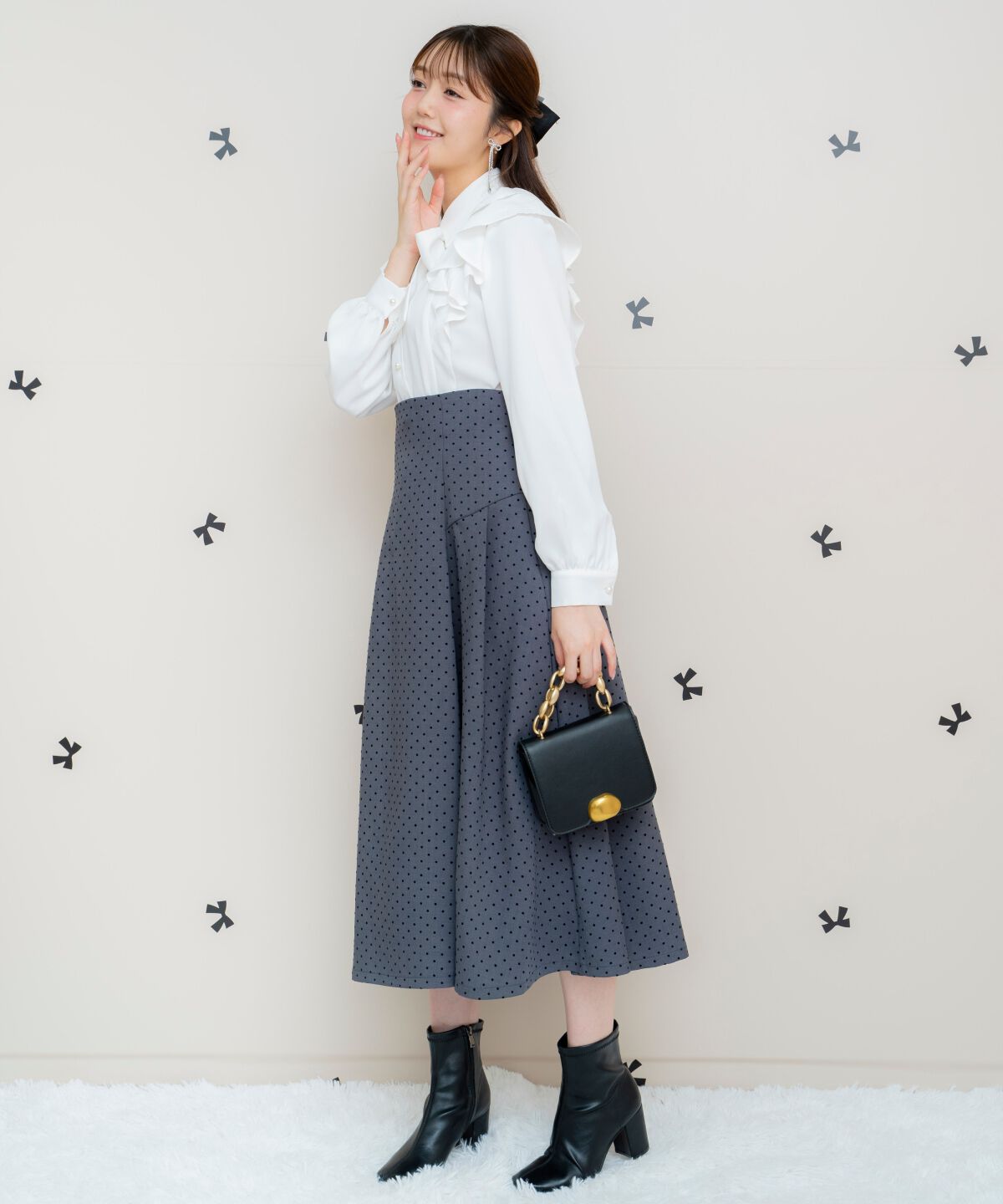 WILLSELECTION「ダブルフリルリボンタイブラウス」|シャツ・ブラウス|