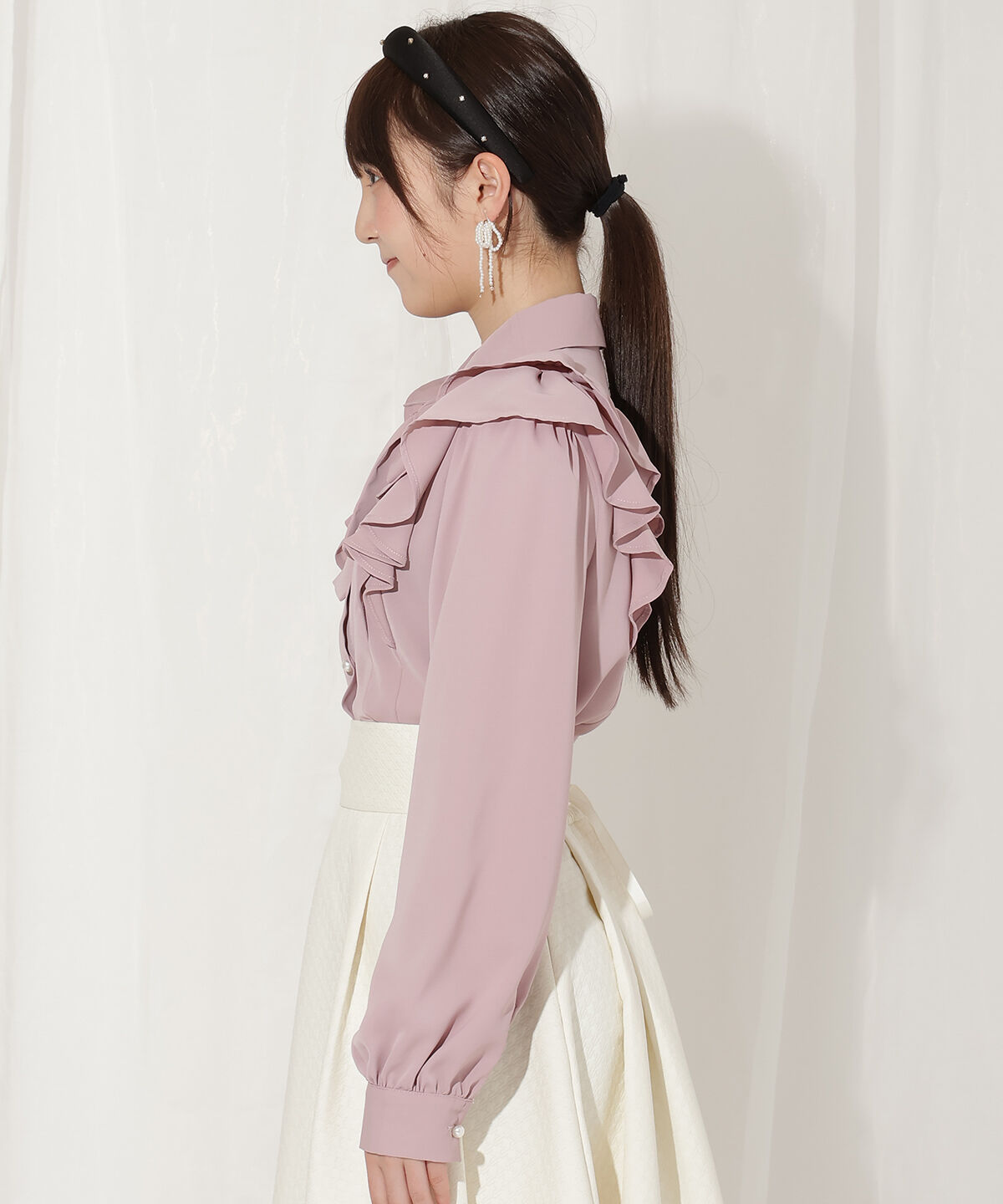 WILLSELECTION「ダブルフリルリボンタイブラウス」|シャツ・ブラウス|