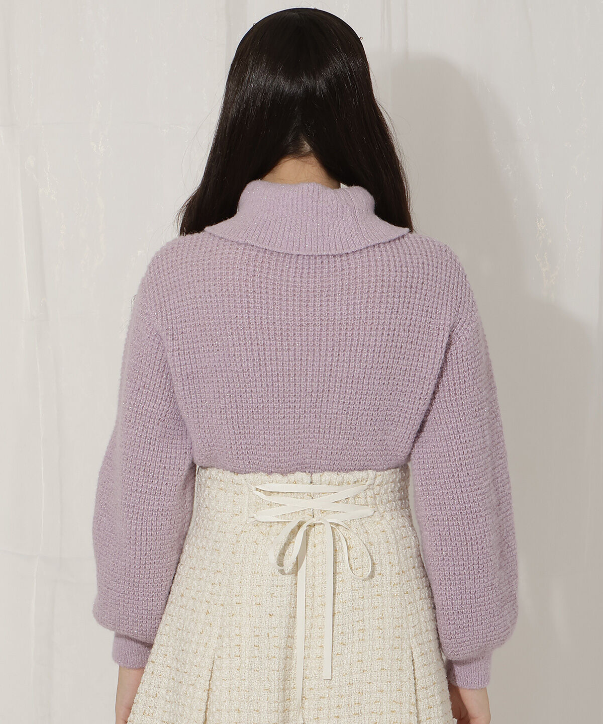 WILLSELECTION「レースアップタートルニット」|ニット・セーター|