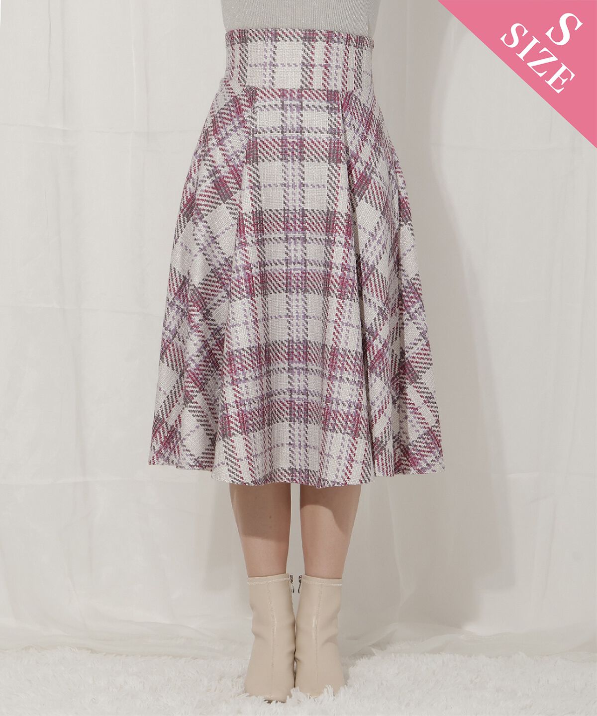 WILLSELECTION「オリジナルチェックスカート」|フレア|