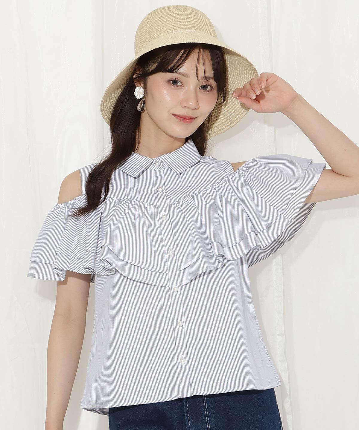 WILLSELECTION「2wayショルダーフリルブラウス」|シャツ・ブラウス|