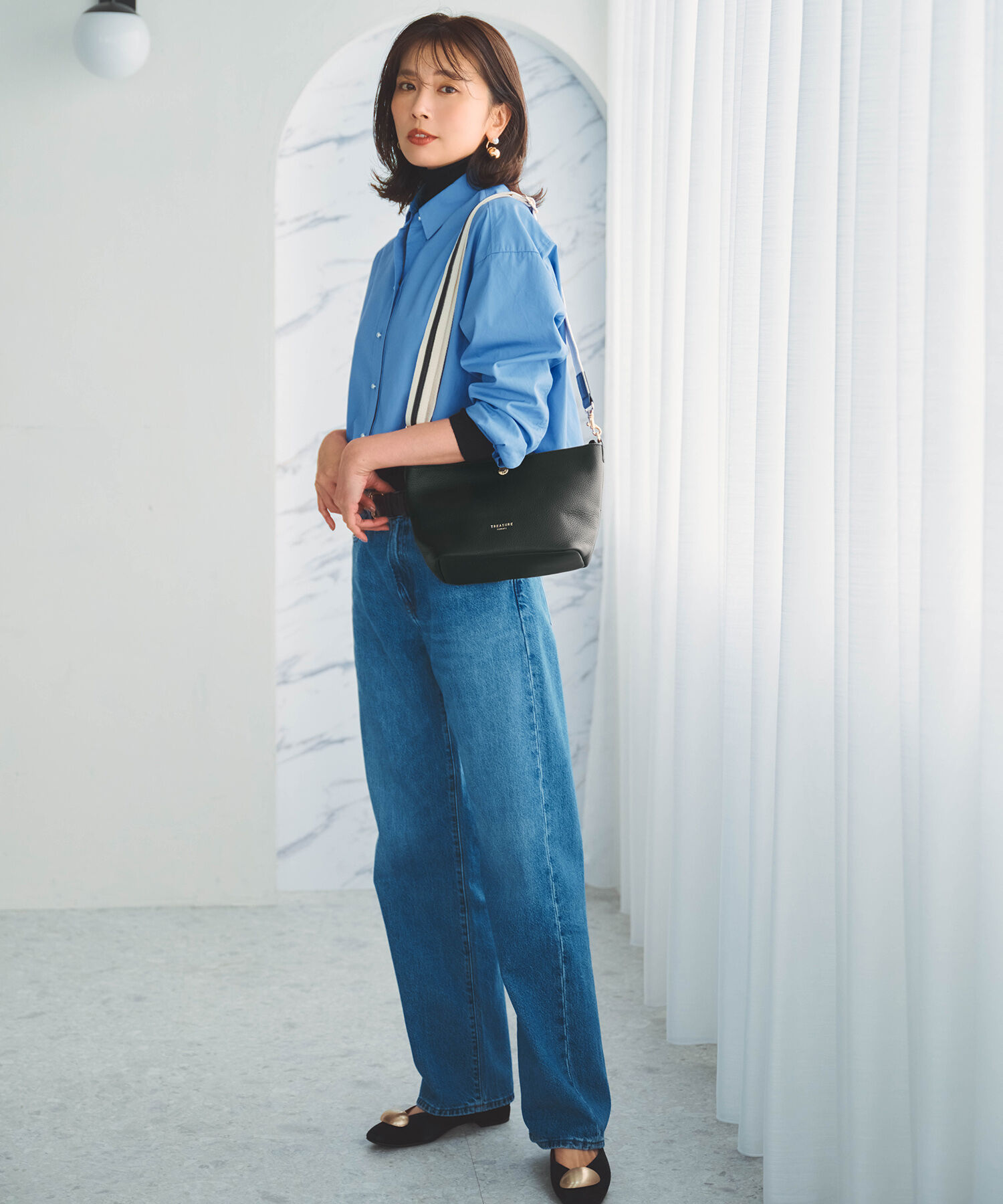 TOPKAPI TREASURE「【TREASURE TOPKAPI】 ソフトシュリンク テープ コンビ レザー ミニショルダーバッグ」|ショルダー・メッセンジャー|