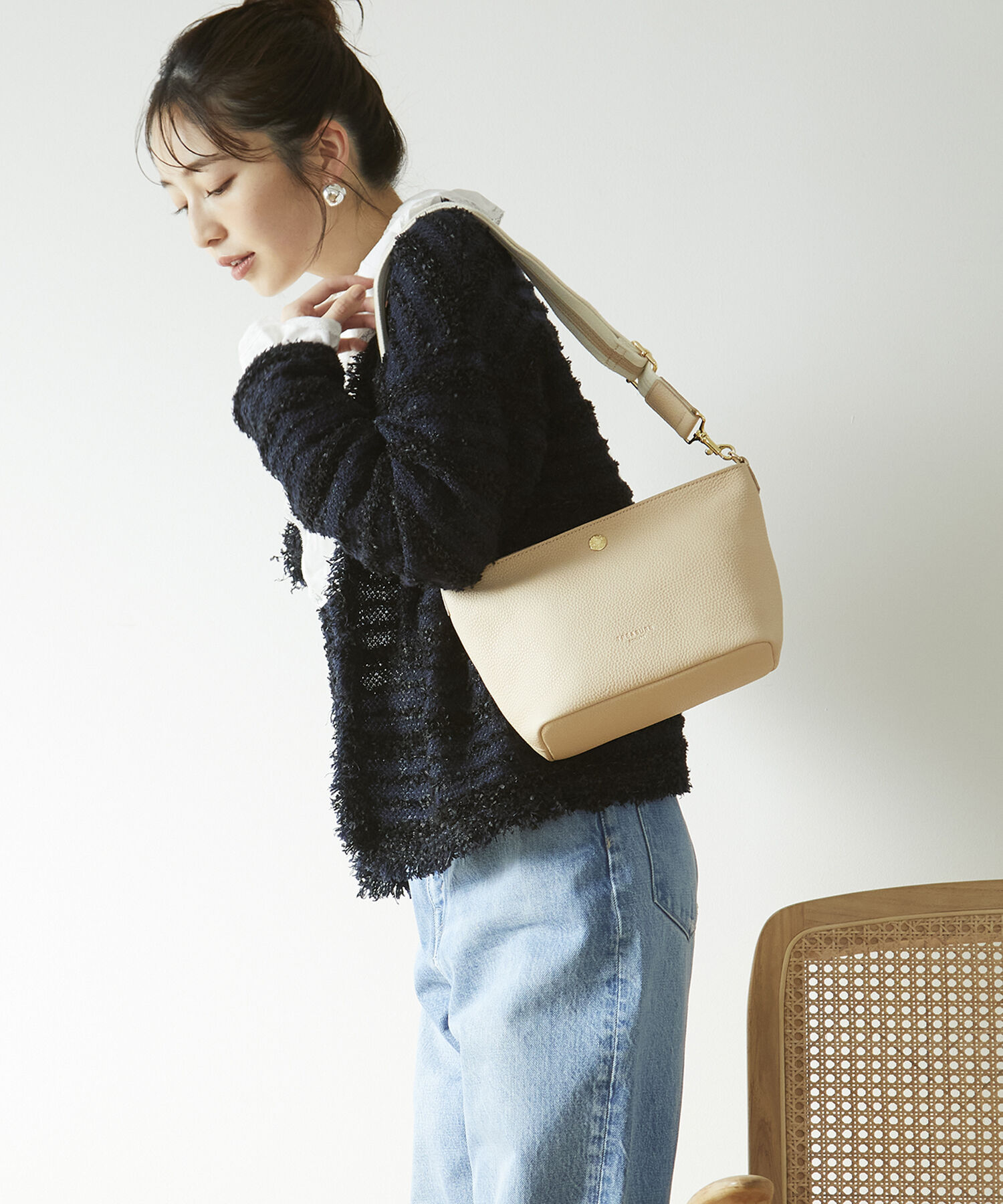 TOPKAPI TREASURE「【TREASURE TOPKAPI】 ソフトシュリンク テープ コンビ レザー ミニショルダーバッグ」|ショルダー・メッセンジャー|