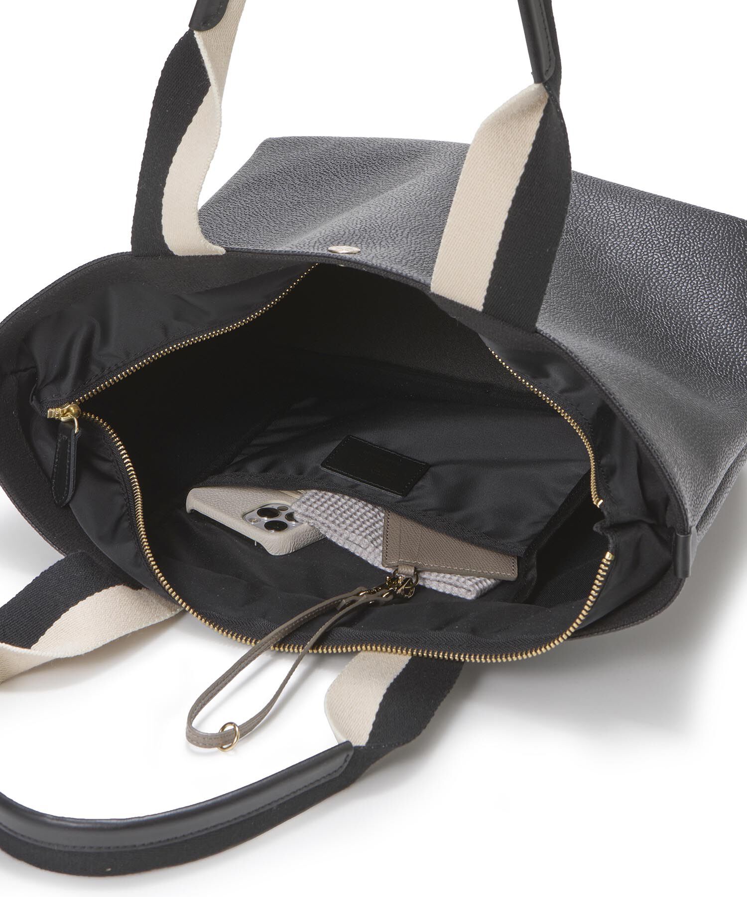 TOPKAPI BREATH「【Breath TOPKAPI】SCOTCH GRAIN スコッチグレイン プレーン バイカラー ロングハンドル A4 トートバッグ」|トートバッグ|