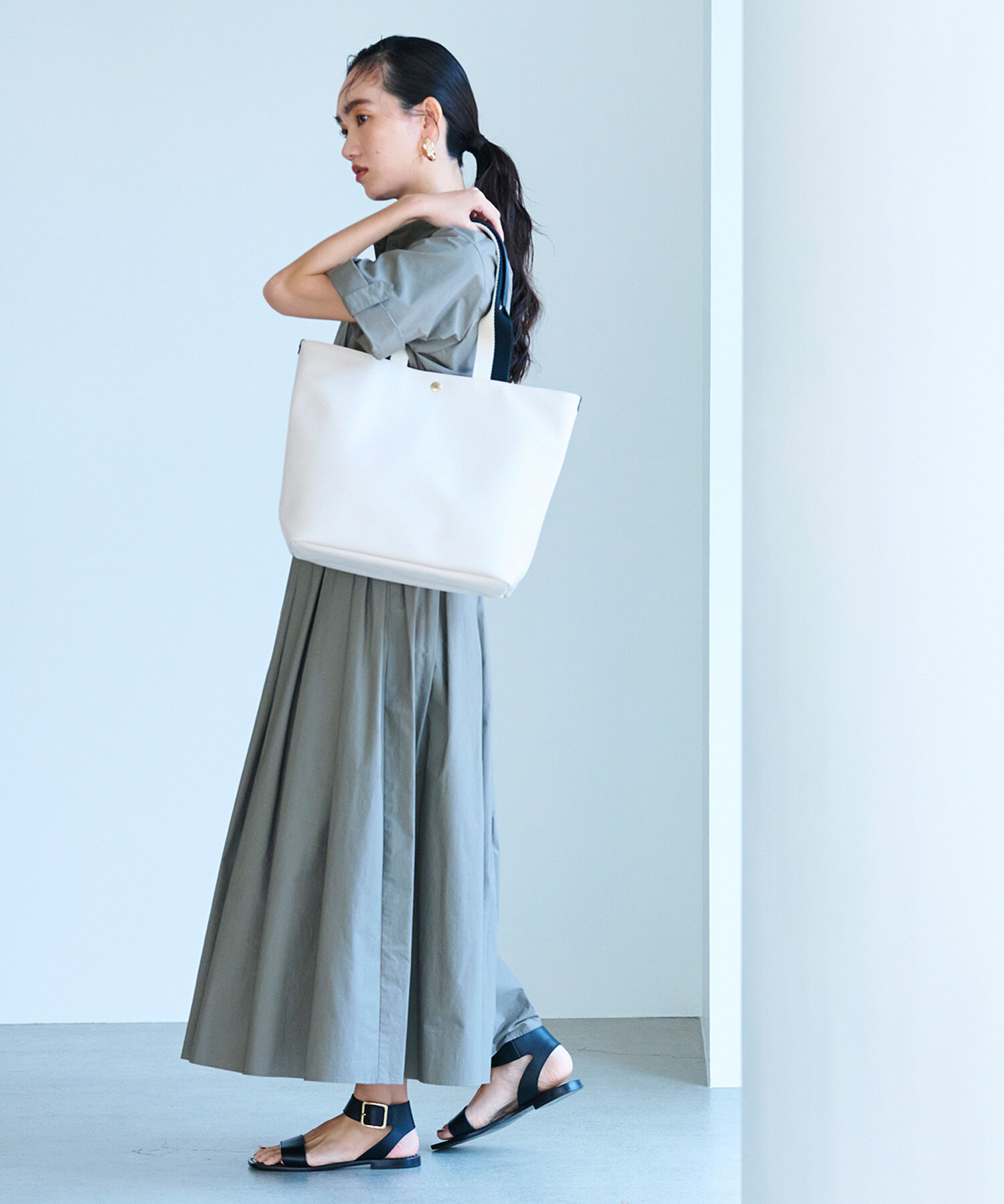 TOPKAPI BREATH「【Breath TOPKAPI】SCOTCH GRAIN スコッチグレイン プレーン バイカラー ロングハンドル A4 トートバッグ」|トートバッグ|