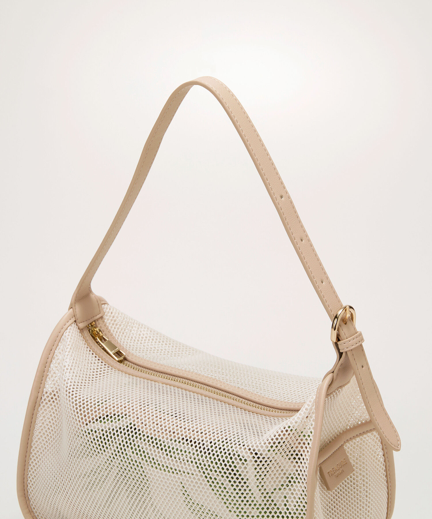 TOPKAPI TREASURE「【TREASURE TOPKAPI】プリント 巾着バッグ付き メッシュ ワンハンドルバッグ 」|ハンドバッグ|