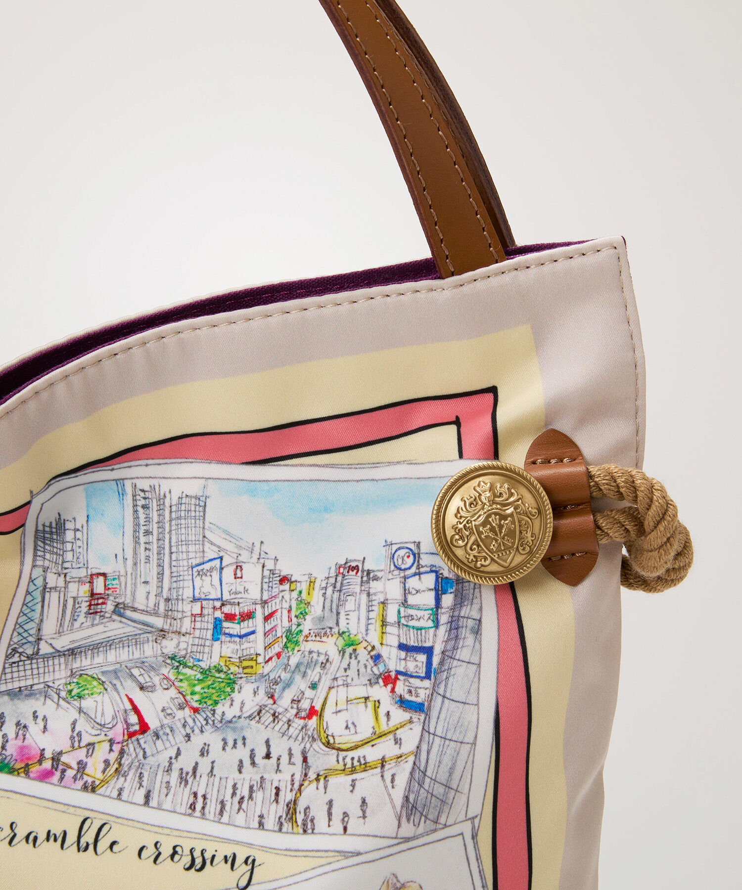 TOPKAPI TREASURE「【TREASURE TOPKAPI】マイルドサテン スカーフ柄 トートバッグ スーベニアプリント」|トートバッグ|