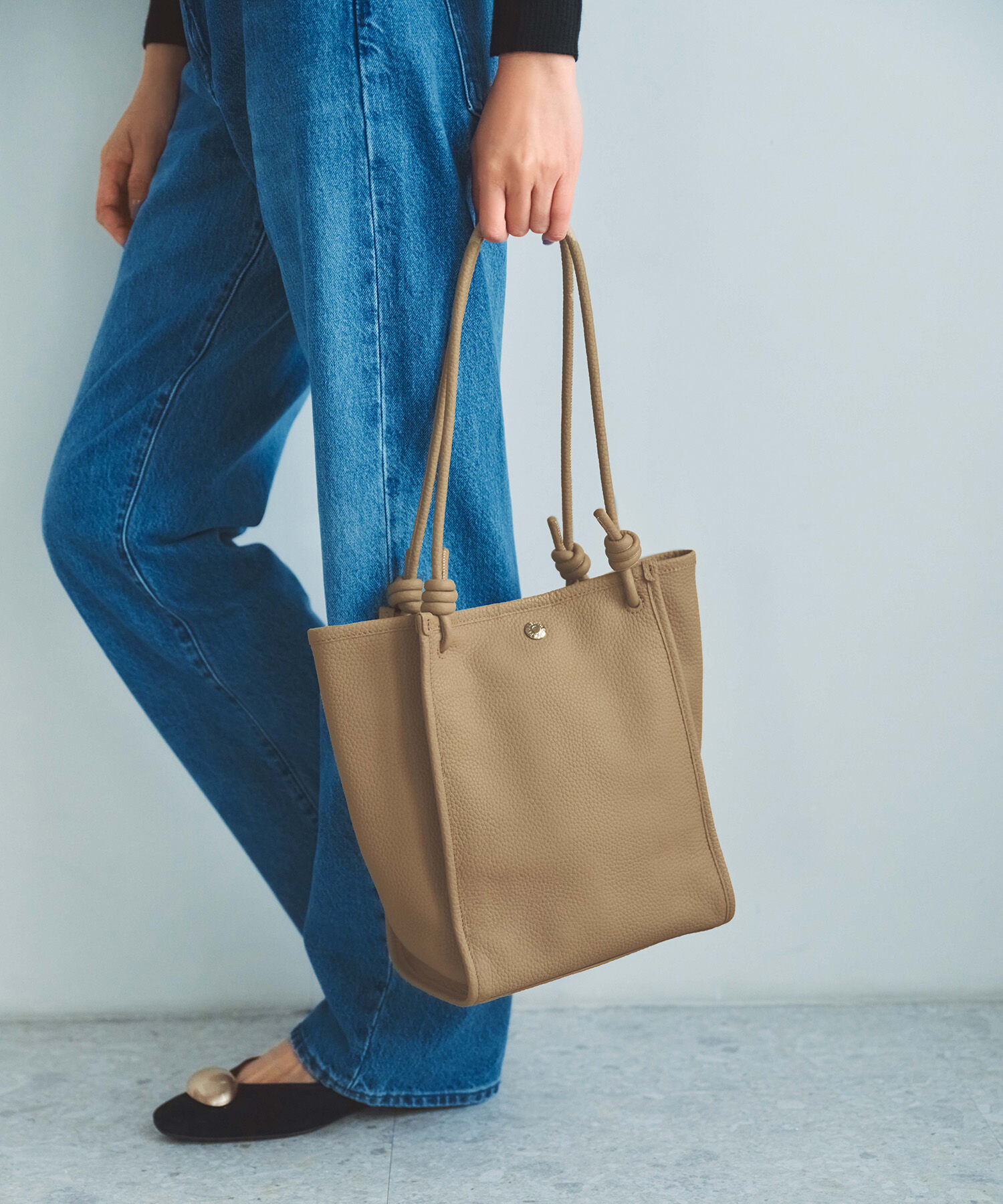 TOPKAPI BREATH「【Breath TOPKAPI】シュリンクレザー ノットハンドル トートバッグ」|トートバッグ|