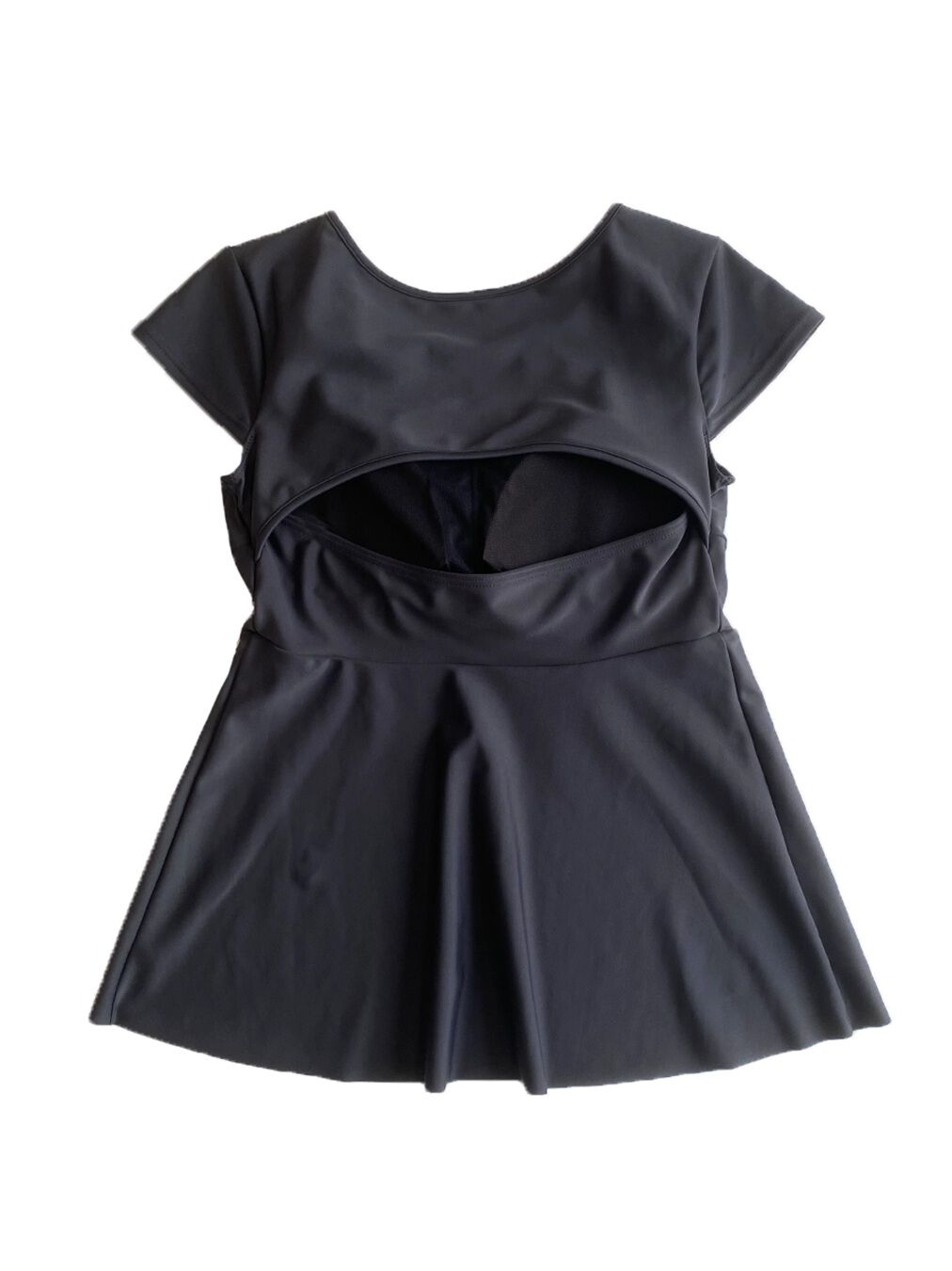 ALBOVE「耐塩素素材無地ベーシックキャップスリーブブラトップス」|ビキニトップス|