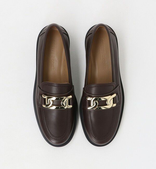 ODETTE E ODILE「チェーンモチーフローファーフラット20&uarr;」|ローファー|DK.BROWN