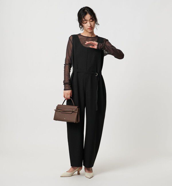 UNITED ARROWS「ウエストベルトオールインワン - ウォッシャブル -」|オールインワン|BLACK