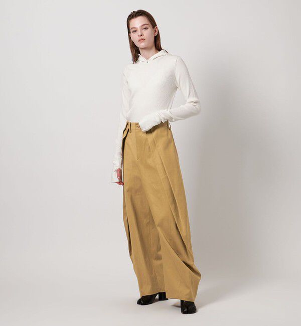 ASTRAET「＜ASTRAET＞コットン ギャバ 2タック テーパードパンツ」|チノ|