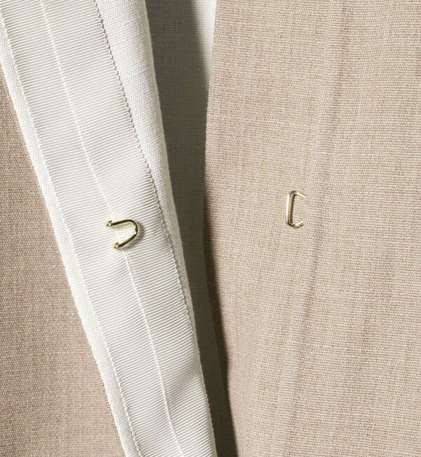 UNITED ARROWS「Asami バイカラー リバーコート」|ノーカラーコート|