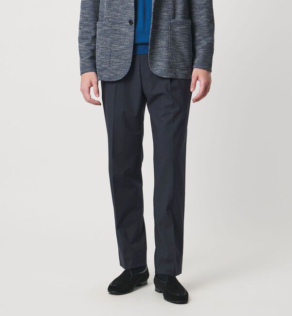 UNITED ARROWS「TR バックシャーリング １プリーツ イージー スラックス　ストレッチ 接触冷感」|スラックス|