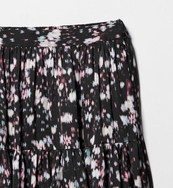 UNITED ARROWS「サテン フラワープリント スカート ‐ウォッシャブル‐」|スカート|