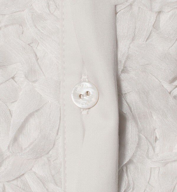 UNITED ARROWS「サテン エンブロイダリーフラワー シャツ ブラウス」|シャツ・ブラウス|