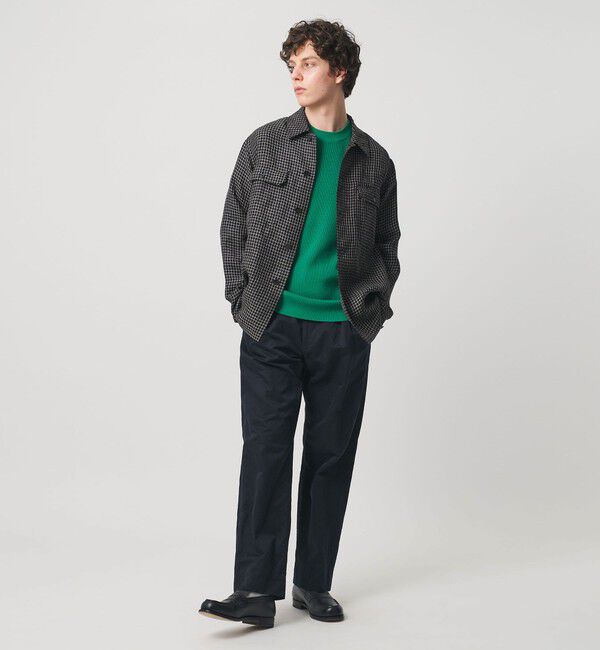 UNITED ARROWS「リネン/ナイロン チェック ユーティリティシャツ」|シャツ・ブラウス|