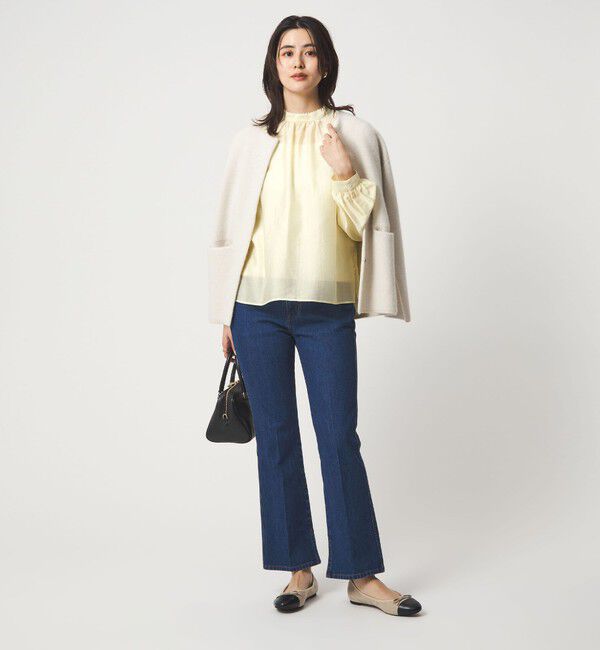 UNITED ARROWS green label relaxing「フェイクパール スタンドネック ブラウス」|シャツ・ブラウス|