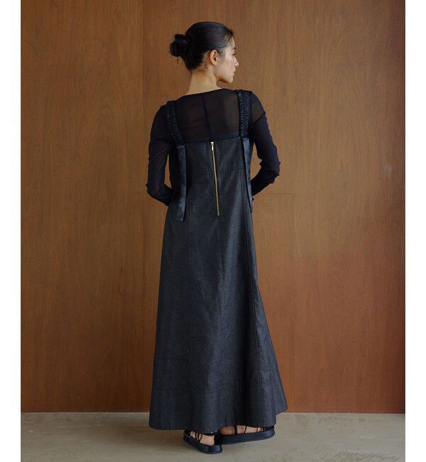 EMMEL REFINES「＜EMMEL REFINES＞EM ギャザーストラップ ジャンパースカート」|ワンピース|