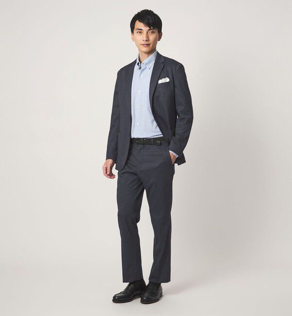 UNITED ARROWS green label relaxing「A+ プリントジャージ スタンダード セットアップ パンツ スラックス -ウォッシャブル・ストレッチ-」|スラックス|