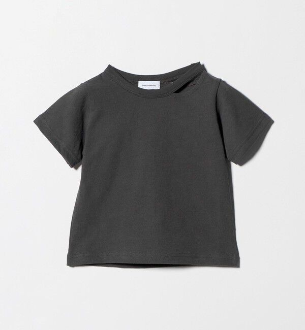 UNITED ARROWS green label relaxing「【WEB限定】ネック スリットTシャツ 100cm-160cm」|Tシャツ・カットソー|