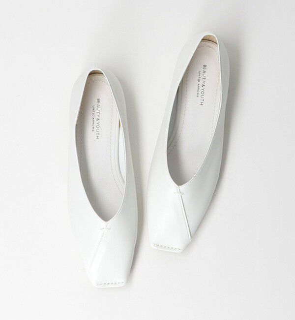 BEAUTY&YOUTH UNITED ARROWS「Vカットステッチ フラットシューズ」|バレエシューズ|