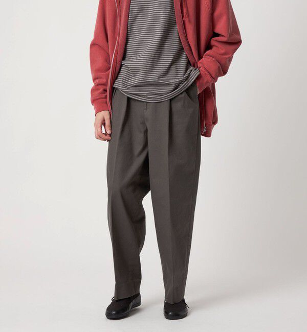 STEVEN ALAN「＜Steven Alan＞ ドリル インツープリーツ ドレス トラウザーズ」|チノ|