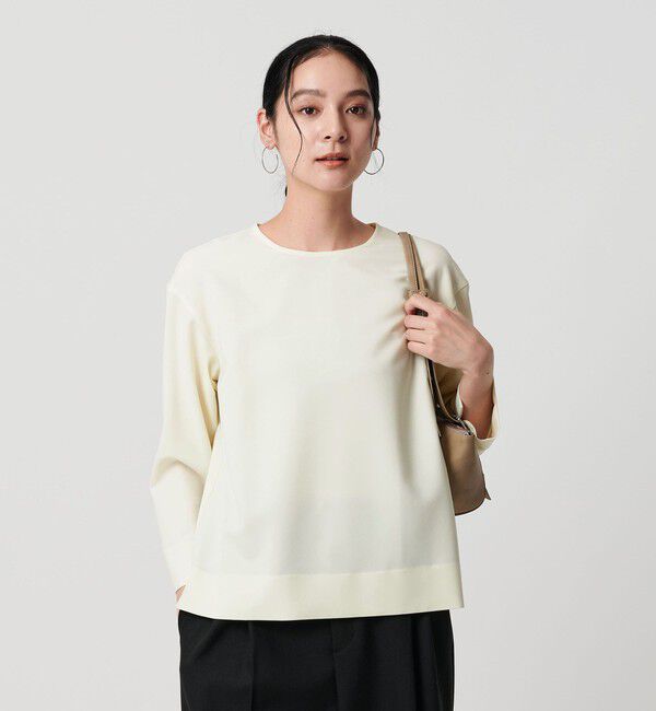 BEAUTY&YOUTH UNITED ARROWS「【WEB限定 Wardrobe DAILY MINIMAL】クルーネックブラウス ウォッシャブル」|シャツ・ブラウス|