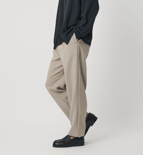 BEAUTY&YOUTH UNITED ARROWS「メランジ ダブルクロス 1プリーツ アジャスト パンツ NO.7」|チノ|NATURAL