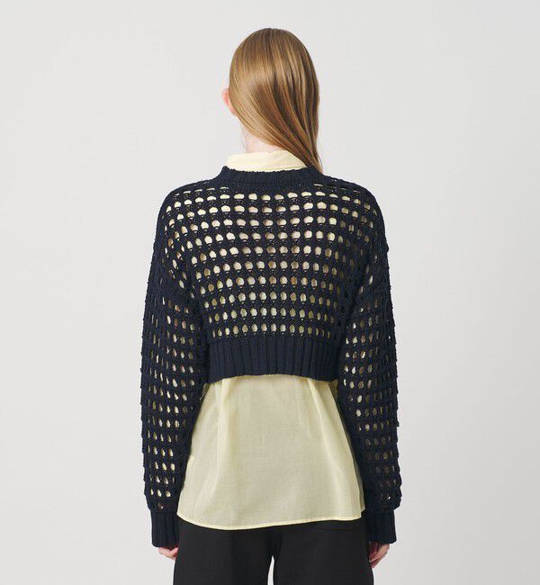 NICE WEATHER「＜NICE WEATHER＞メッシュ プルオーバーニット」|ニット・セーター|