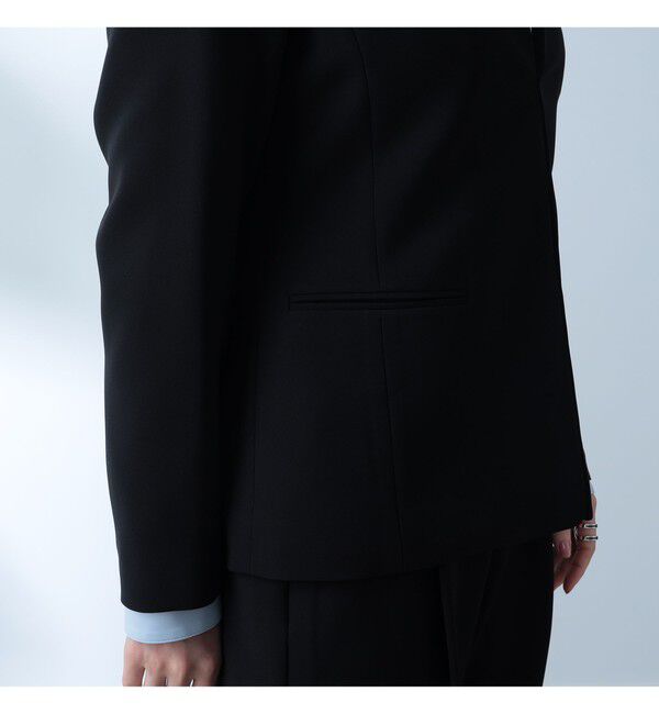 Demi-Luxe BEAMS 「トリアセ カラーレスジャケット＊」|ノーカラージャケット|