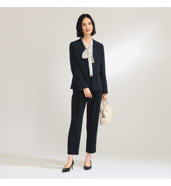 Demi-Luxe BEAMS 「トリアセ カラーレスジャケット＊」|ノーカラージャケット|