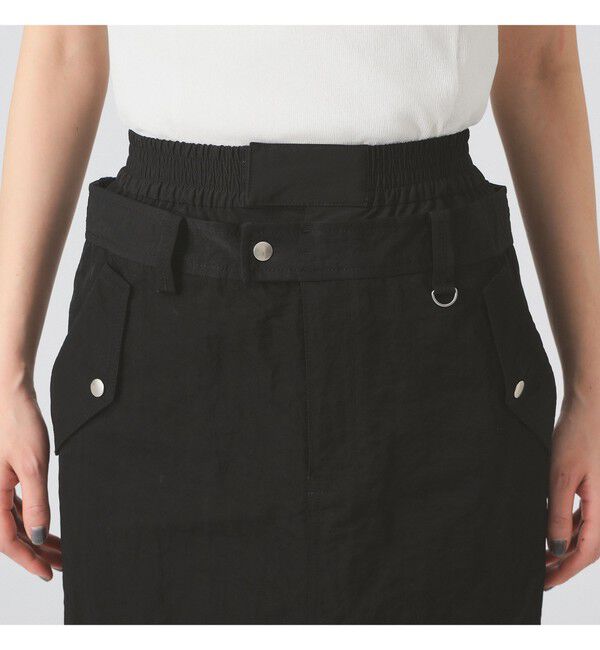 Ray BEAMS 「ダブル ウエスト タック スカート」|タイト|