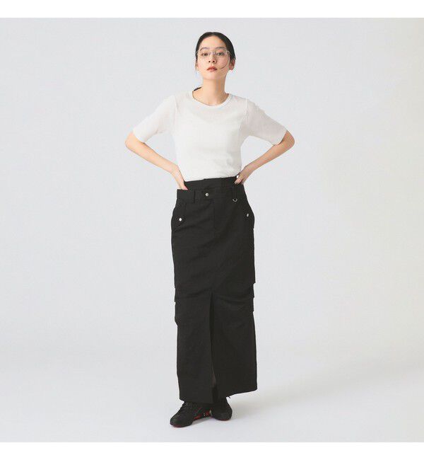 Ray BEAMS 「ダブル ウエスト タック スカート」|タイト|