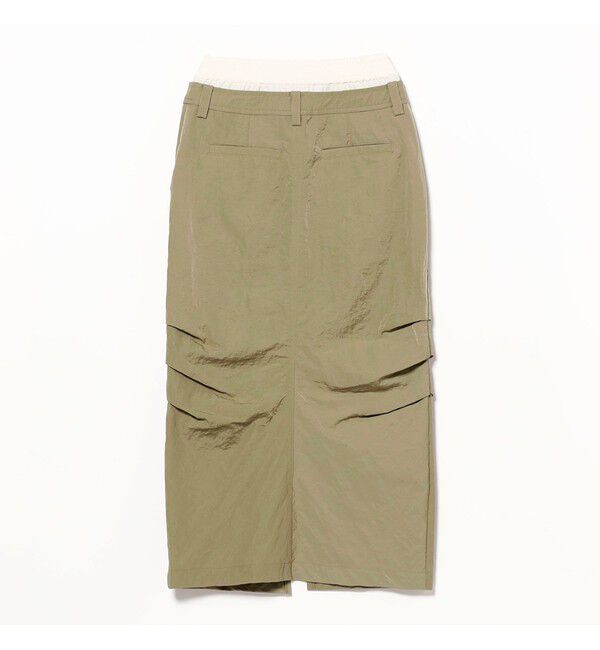 Ray BEAMS 「ダブル ウエスト タック スカート」|タイト|