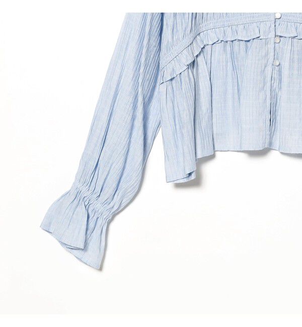 Ray BEAMS 「シャーリング ペプラム  ブラウス」|シャツ・ブラウス|