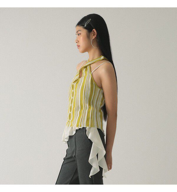 Ray BEAMS 「マルチストライプ ニット キャミソール」|キャミソール|