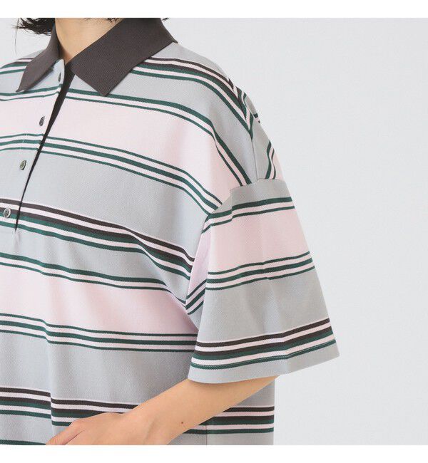 Ray BEAMS 「マルチ ボーダー ビッグ ポロ」|ポロシャツ|