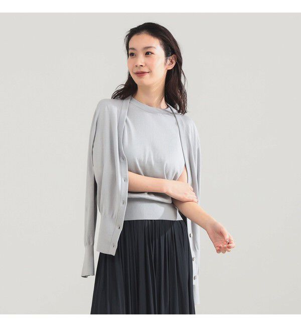 Demi-Luxe BEAMS 「AK+1 / 16ゲージ スビンコットン ノースリーブ ニット」|ニット・セーター|