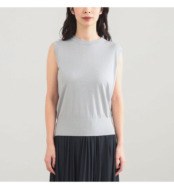 Demi-Luxe BEAMS 「AK+1 / 16ゲージ スビンコットン ノースリーブ ニット」|ニット・セーター|