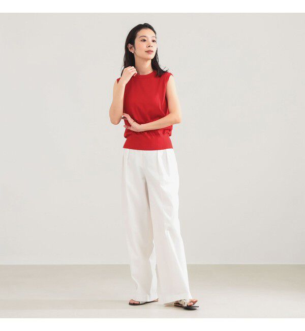 Demi-Luxe BEAMS 「AK+1 / 16ゲージ スビンコットン ノースリーブ ニット」|ニット・セーター|