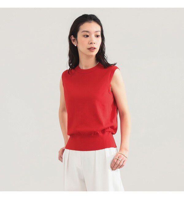 Demi-Luxe BEAMS 「AK+1 / 16ゲージ スビンコットン ノースリーブ ニット」|ニット・セーター|