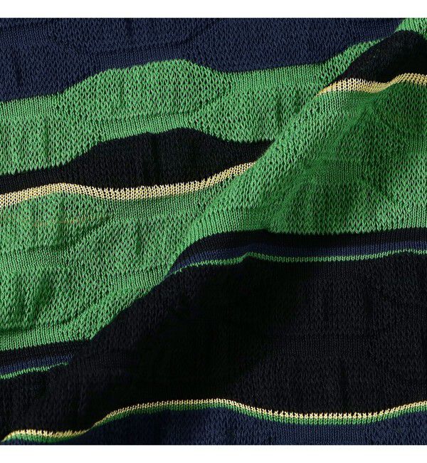 BEAMS「12ゲージ ジャカード マルチボーダーニット【ワイドフィット】」|ニット・セーター|