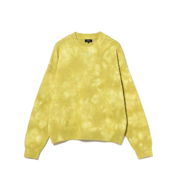 BEAMS「5ゲージ ガーメントダイ クルーネックニット」|ニット・セーター|DUSTY_YELLOW