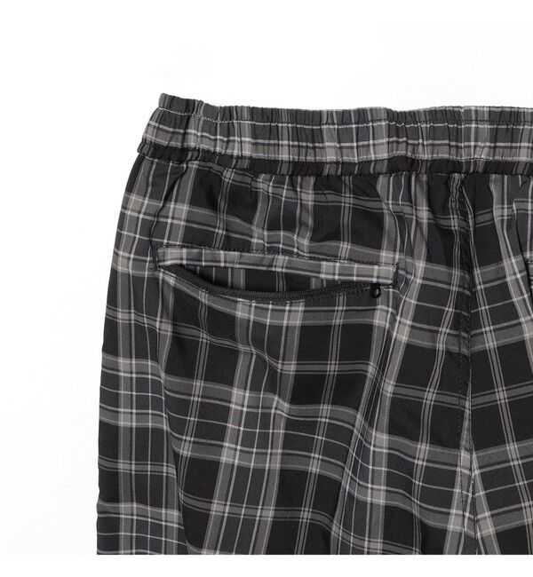 BEAMS「チェック ワイド イージーパンツ【ワイドストレートフィット】」|チノ|