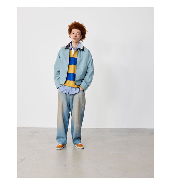 BEAMS「シンセティックレザーカラー ジャケット」|ブルゾン・スタジャン|