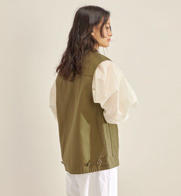 SHIPS for women「Odub:〈洗濯機可能〉ミリタリー ジレ◇」|ベスト・ジレ|