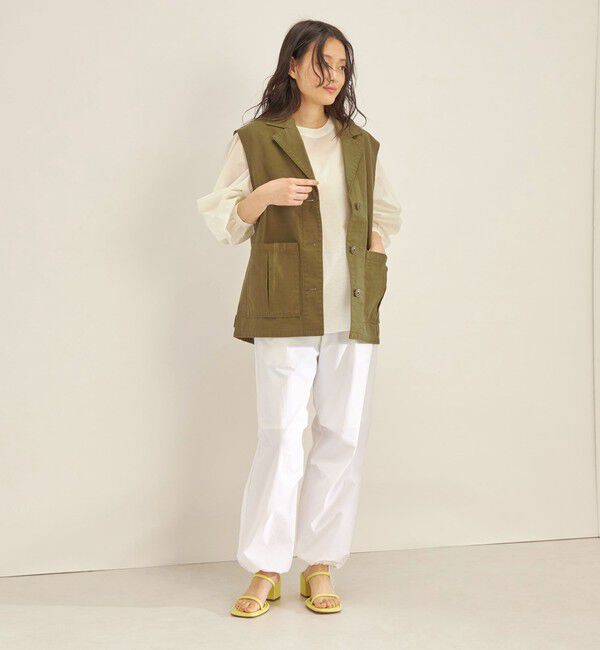 SHIPS for women「Odub:〈洗濯機可能〉ミリタリー ジレ◇」|ベスト・ジレ|