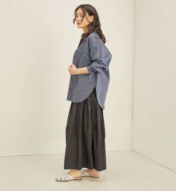 SHIPS for women「〈手洗い可能〉タフタ ティアード ロング スカート」|スカート|