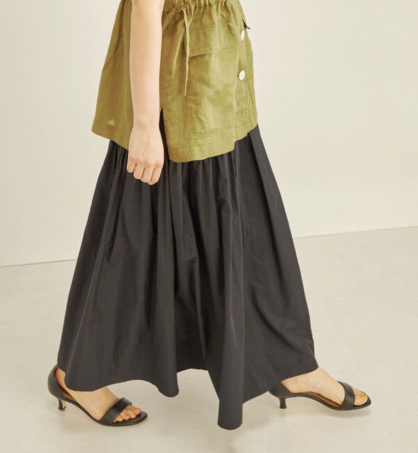 SHIPS for women「〈手洗い可能〉タフタ ティアード ロング スカート」|スカート|